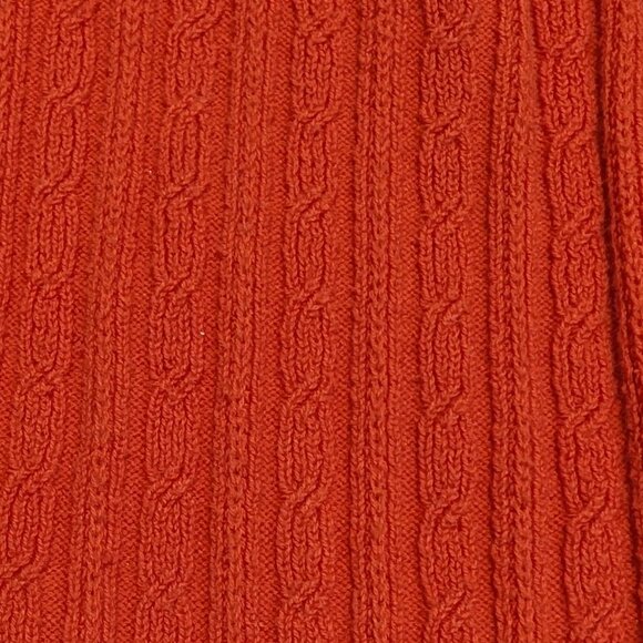 Liz Claiborne orange/red cardigan with brown accents, size M - Picture 3 of 14